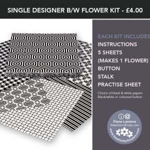 Single Flower Kit (Designer Back and White)